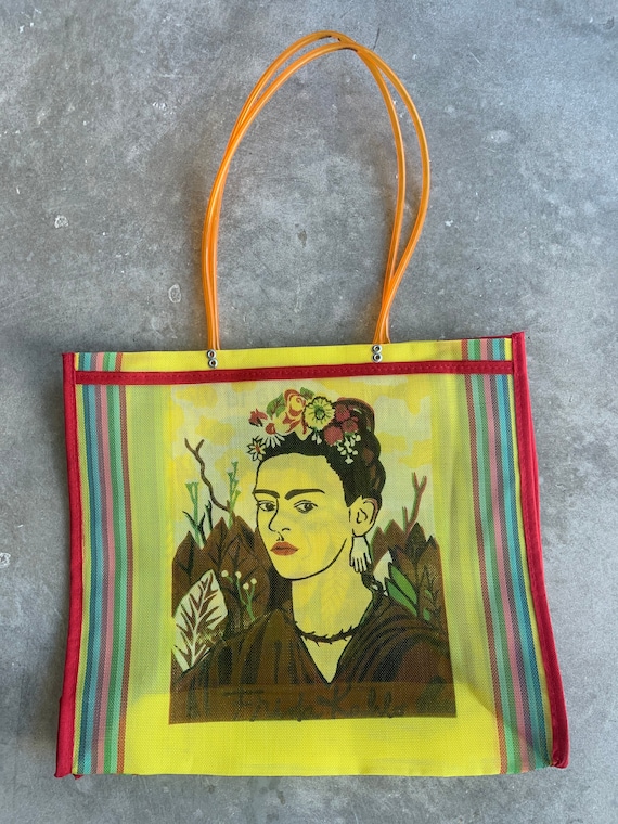 Frida Kahlo Printed Tote Bag - Blue Frida Kahlo Printed Tote Bag - Blue
