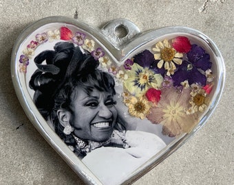 Celia pewter heart panel