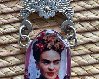 Frida Pewter Bird Pendant