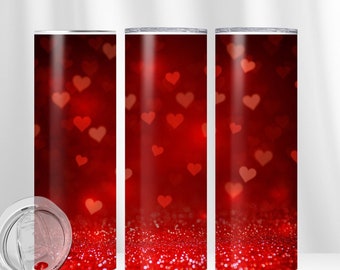 Valentine’s Day Tumbler, Personalized Tumbler, Romantic   Tumbler, Valentine's Day Gifts, 20oz Tumblers, Red Heart Tumbler, Name Tumbler