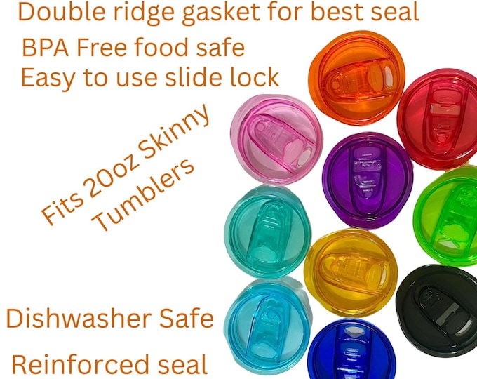 20oz Tumbler lid, color tumbler tops, replacement tumbler lids, tumbler accessories