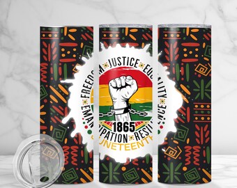 Juneteenth celebration, Freedom Day tumbler, African American pride, Emancipation Day, Juneteenth decor, 1865, Black pride gifts,