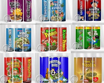 Weed Tumblers, Stoner Cups, Weed Gifts, Funny Tumblers, Adult Tumblers, Weed Cereal Tumblers, Adult Gag Gifts, Novelty Gifts, Smoker Gifts