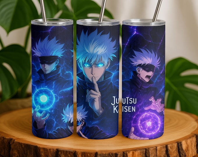 Jujutsu Kaisen Anime Tumbler Gifts Custom 20oz Skinny tumbler, Anime tumble, cosplay accessory, Anime fan gift