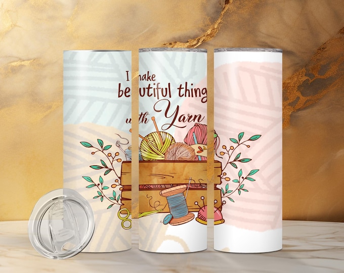Beautiful Things with Yarn Tumbler