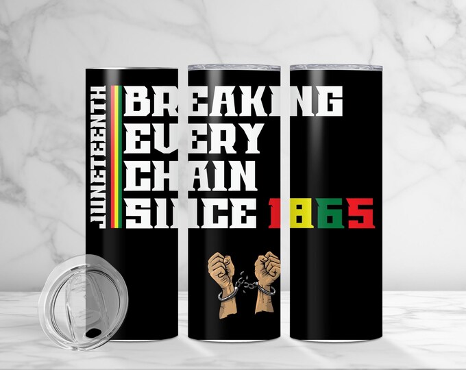 Juneteenth celebration, Freedom Day tumbler, African American pride, Emancipation Day, Juneteenth decor, 1865, Black pride gifts,