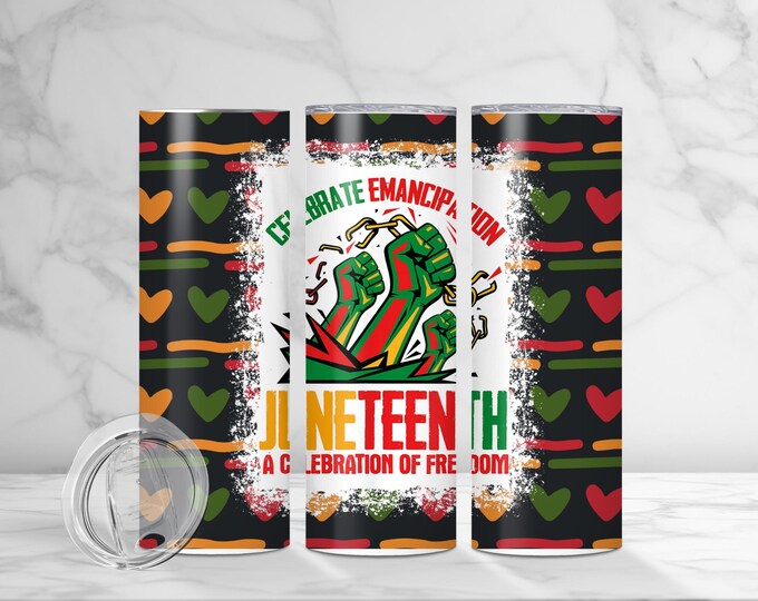 Juneteenth celebration, Freedom Day tumbler, African American pride, Emancipation Day, Juneteenth decor, 1865, Black pride gifts,