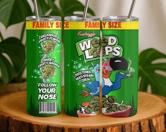 Stoner Cereal Stainless Steel Tumbler, Novelty Smoker Gift