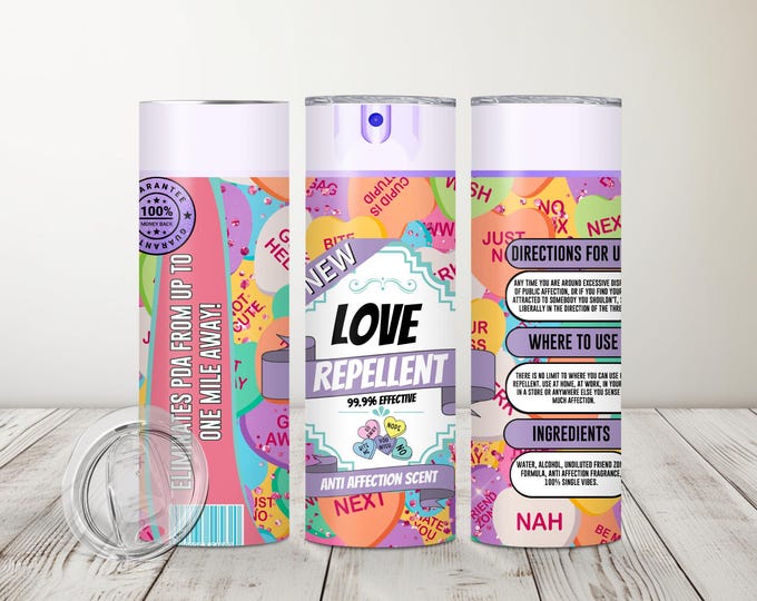 Anti‑Valentine’s Tumbler, Romantic, Funny Love Day Gift, 20oz stainless steel tumbler, Red Heart Drinkware, Galentine's