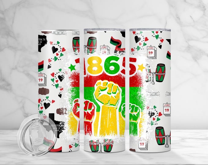 Juneteenth celebration, Freedom Day tumbler, African American pride, Emancipation Day, Juneteenth decor, 1865, Black pride gifts,