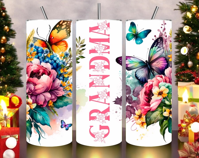 Grandma Floral Tumbler