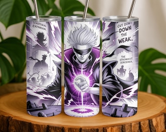 Jujutsu Kaisen Anime Tumbler Gifts Custom 20oz Skinny tumbler, Anime tumble, cosplay accessory, Anime fan gift