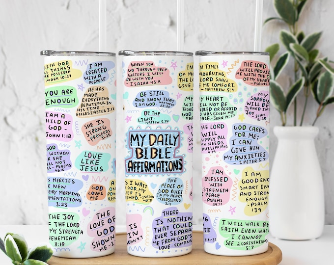 Daily Bible Affirmations Tumbler