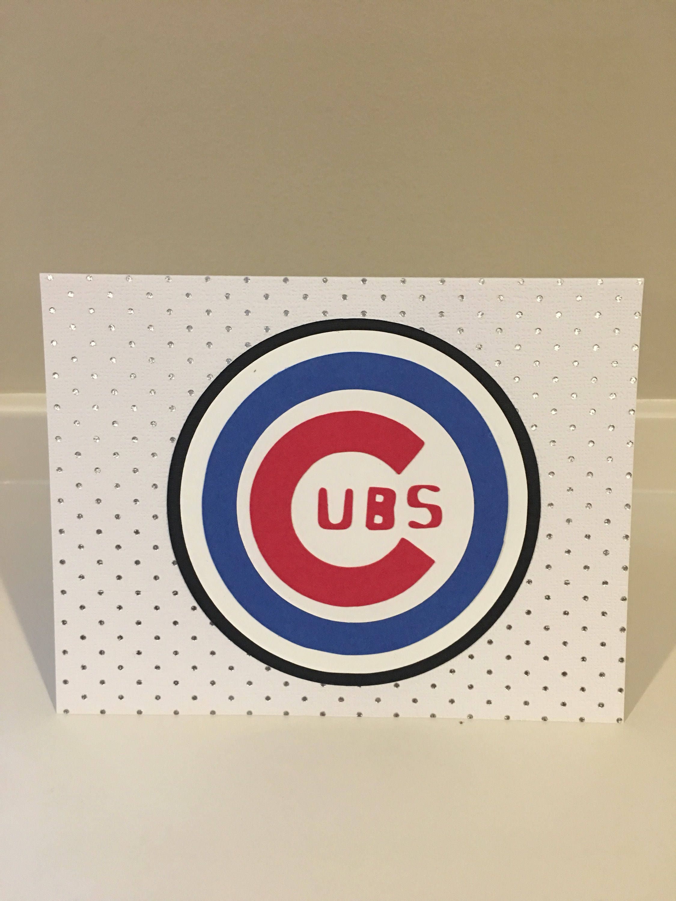Chicago Cubs Greeting Card Etsy