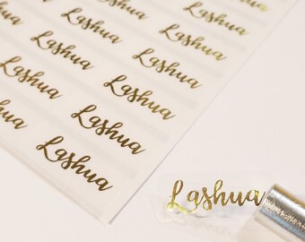 1000 FROSTY GOLD METALLIC PERSONALISED TRANSPARENT LABELS 1000 FROSTY GOLD METALLIC PERSONALISED TRANSPARENT LABELS