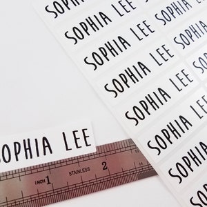 Long White Waterproof Name Stickers- Daycare Labels- School Labels- Long Rectangle Labels Hanprinting