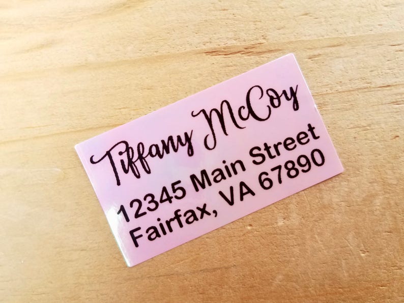 Return Address Labels Cursive Font Labels Christmas Card Etsy