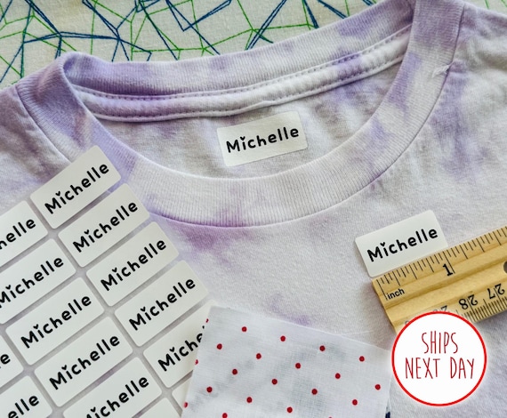 Custom Iron-On Clothing Labels: Medium Size Name Tags (24 Pack)