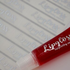 SILVER INK Long Clear Waterproof Name Stickers for Business School & Daycare Labels- School Labels- Long Rectangle Labels Hanprinting elegant sophisticated wedding labels guest list labels lip gloss labels