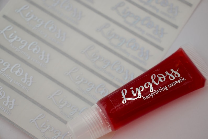 SILVER INK Long Clear Waterproof Name Stickers for Business School & Daycare Labels- School Labels- Long Rectangle Labels Hanprinting elegant sophisticated wedding labels guest list labels lip gloss labels