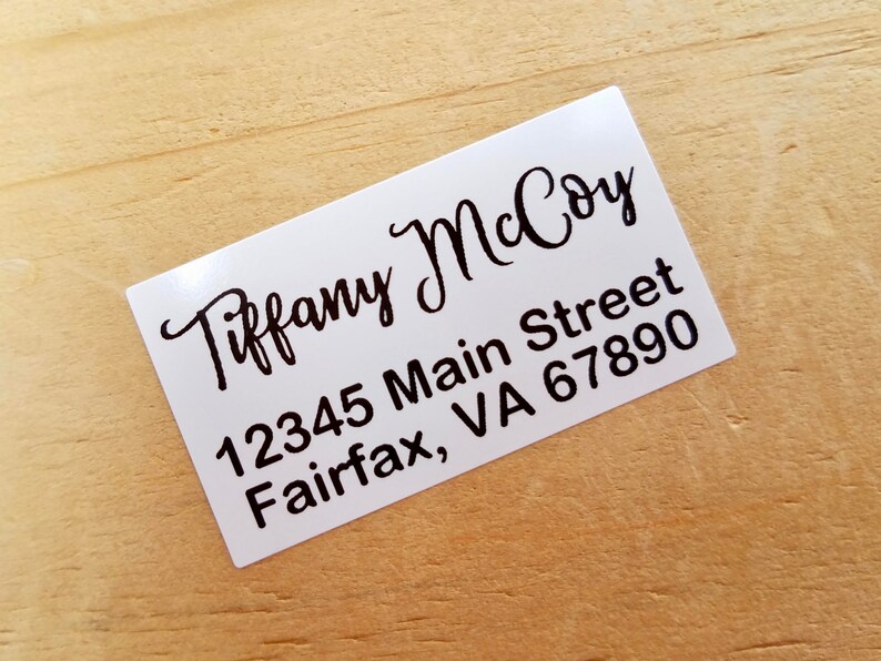 Return Address Labels Cursive Font Labels Christmas Card Etsy