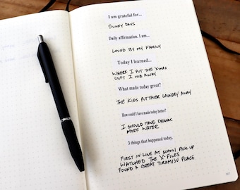 Gratitude Journal Prompt Stickers – Bullet Journaling, Mental Health (180 Labels)