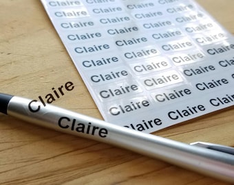 48 Personalized Waterproof Name Stickers: School & Daycare Labels