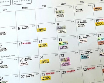 Custom Daily Planner Labels: Waterproof Schedule Stickers - Set of 16