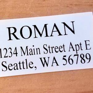 Retouradreslabels met Times New Roman-labels voor kerstkaartlabels - waterdicht - lichtbestendig Hanprinting