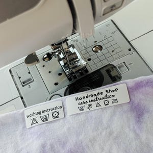 16 Long Size White Fabric Labels for Clothing Fabrics and Textiles Iron On Labels - Sew-on Sewing label - Cloth Label - Hanprinting