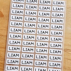 48 White Iron On Labels For Clothing & Fabric - Small Size - Iron On Labels - Sew on Sewing label - Cloth Label Hanprinting