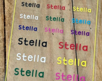 Transfer Name Sticker- UV Custom Sticker for Business, School, and Personal Use