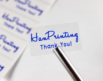 Blue Ink Waterproof Name Stickers: School, Daycare, Business (1.77" x 0.98")