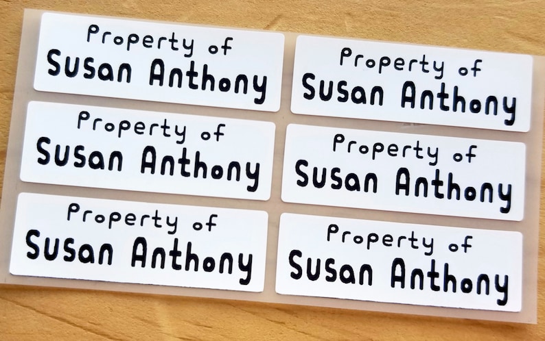 16 Long Size White Fabric Labels for Clothing Fabrics and Textiles Iron On Labels - Sew-on Sewing label - Cloth Label - Hanprinting