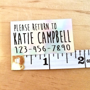 30 adesivos holográficos personalizados à prova d&#39;água com nome: etiquetas escolares e comerciais