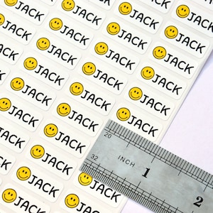 Süße weiße Namensaufkleber für Kindergarten, Kindergarten, Schule, Kinder, Kinder, Baby- und Kinderetiketten- Spülmaschinenfeste Kinderetiketten- Personalisierte Etiketten- Hanprinting