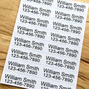 Clear Waterproof Name Stickers for Kids Business Daycare Labels- Long Size Customized Labels for Lip gloss label & School Labels Hanprinting Custom clear label personalized clear label name sticker name label