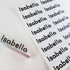 Clear Waterproof Name Stickers for Kids Business Daycare Labels- Long Size Customized Labels for Lip gloss label & School Labels Hanprinting Custom clear label personalized clear label name sticker name label