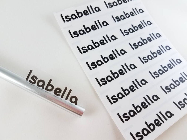 Clear Waterproof Name Stickers for Kids Business Daycare Labels- Long Size Customized Labels for Lip gloss label & School Labels Hanprinting Custom clear label personalized clear label name sticker name label