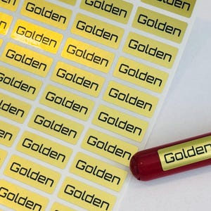 Autocollants personnalisés imperméables en or métallisé pour garderie d'école et étiquettes pour enfants - Petits autocollants personnalisés lavables au lave-vaisselle
