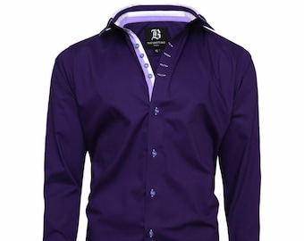 Men's Triple Collar Formal Shirt Men Italian Shirt Designer