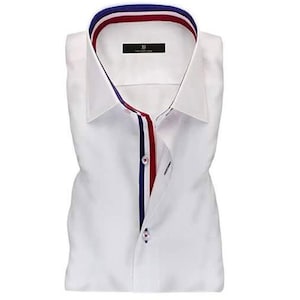 Men&#39;s Formal Shirt Men Italian Shirt Designer Regular Fit Great Quality White 10071