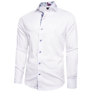Men&#39;s Formal Shirt Men Italian Shirt Designer Great Quality Regular Fit White