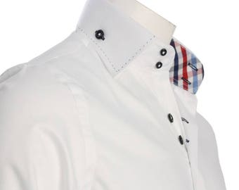 Men's Formal Shirt Men Italian Shirt Designer Great Quality Slim Fit White 10009