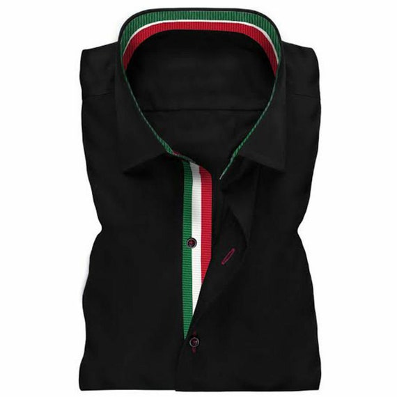 Mens red and black dress cheap shirt