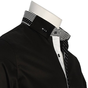 Men's Formal Shirt Men Italian Shirt Designer Great Quality Regular Fit Black 10004