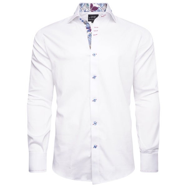 Men's Formal Shirt Men Italian Shirt Designer Great Quality Slim Fit White