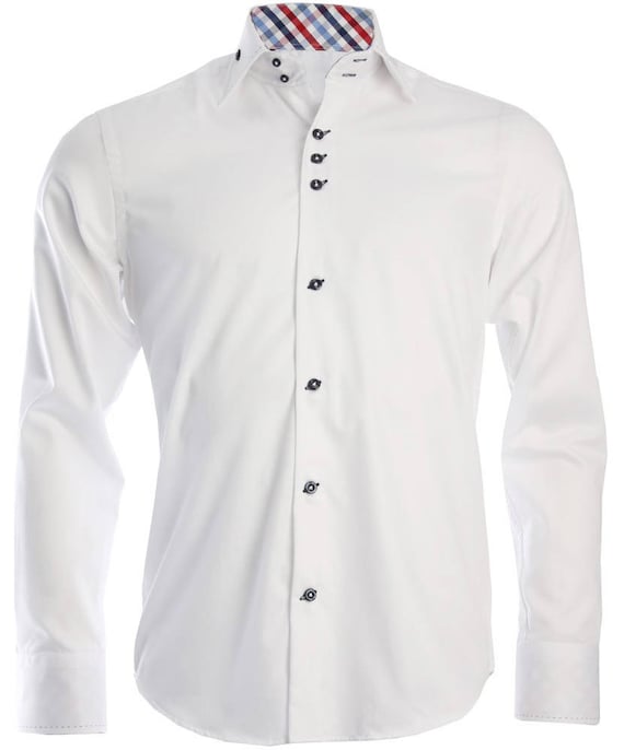 Men's Triple Collar Formal Shirt Men Italian Shirt Designer Great