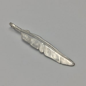 Handmade Sterling Silver Feather Necklace – Silver Feather Pendant – Unique Silver Necklace – Feather Pendant for Men and Women