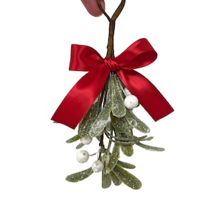 Mistletoe, Hanging Mistletoe, Artificial Mistletoe, Christmas Mistletoe Ornament, Christmas Decorations for the Home image 1